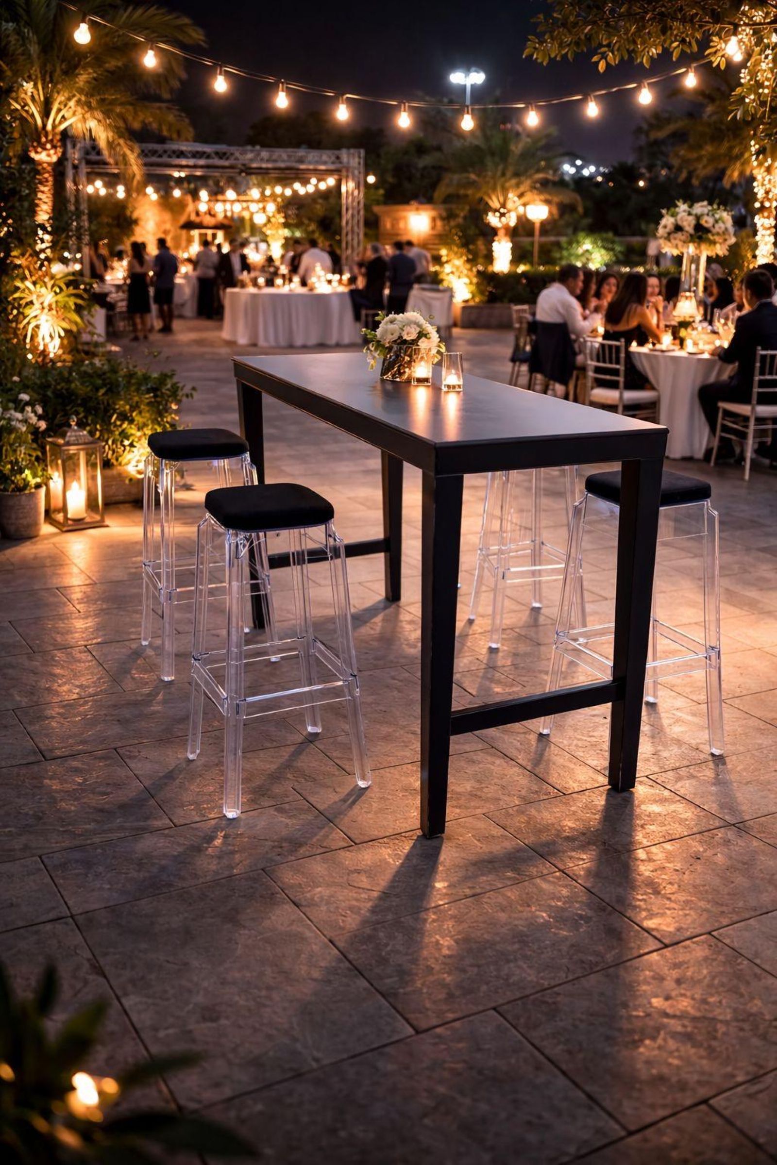 Siyah Loft Bar Masası
