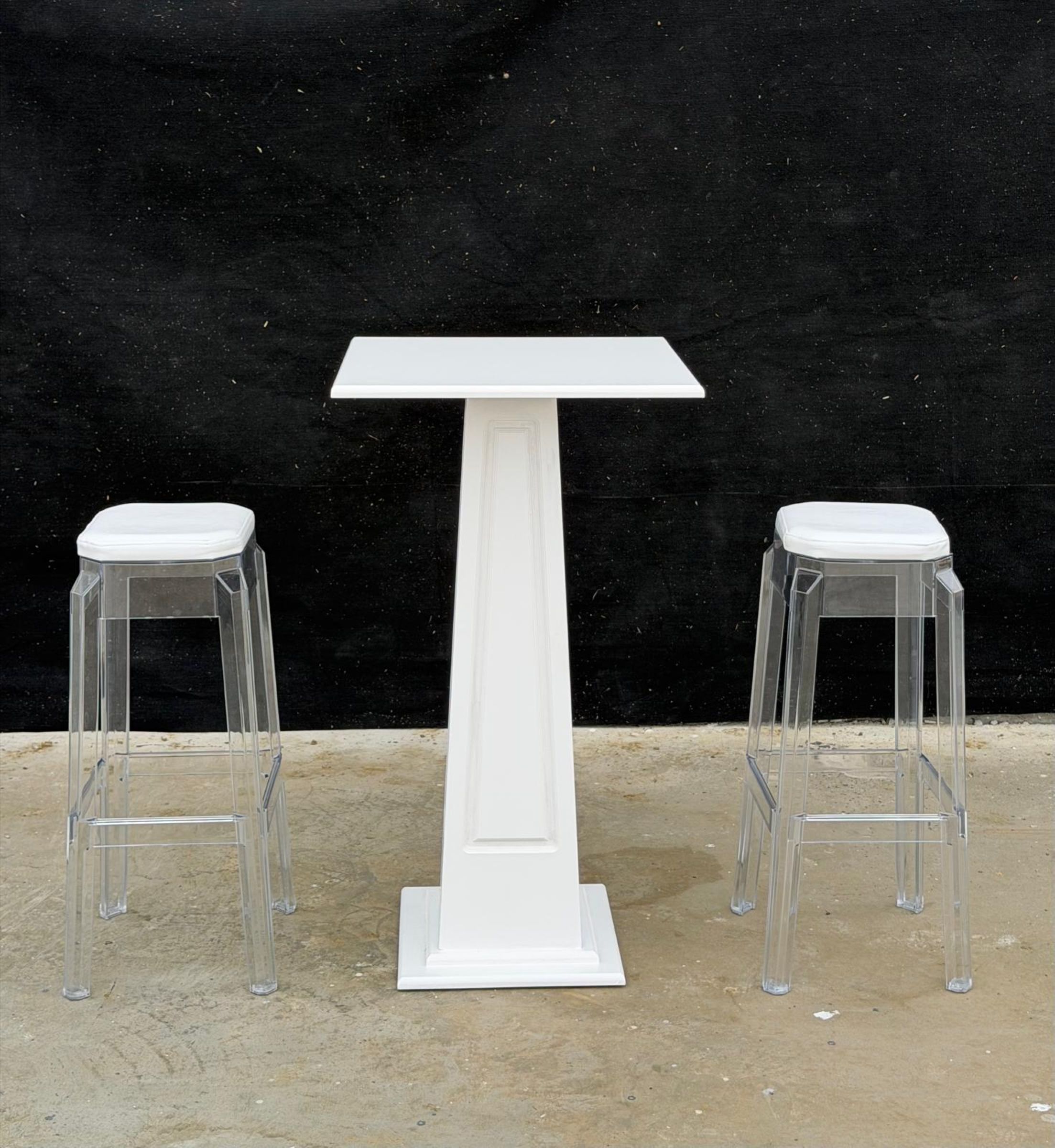 Beyaz Lüxe Bistro Masa