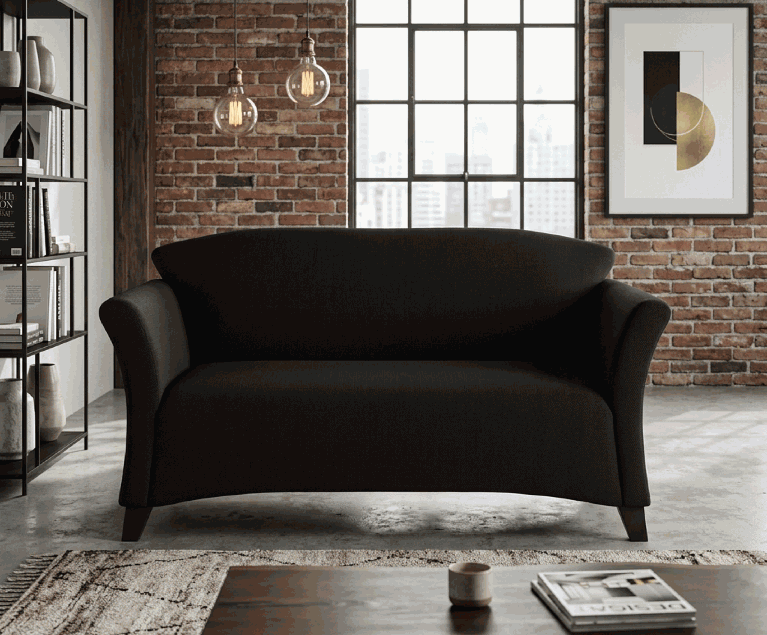 2'li Davos Koltuk - Siyah