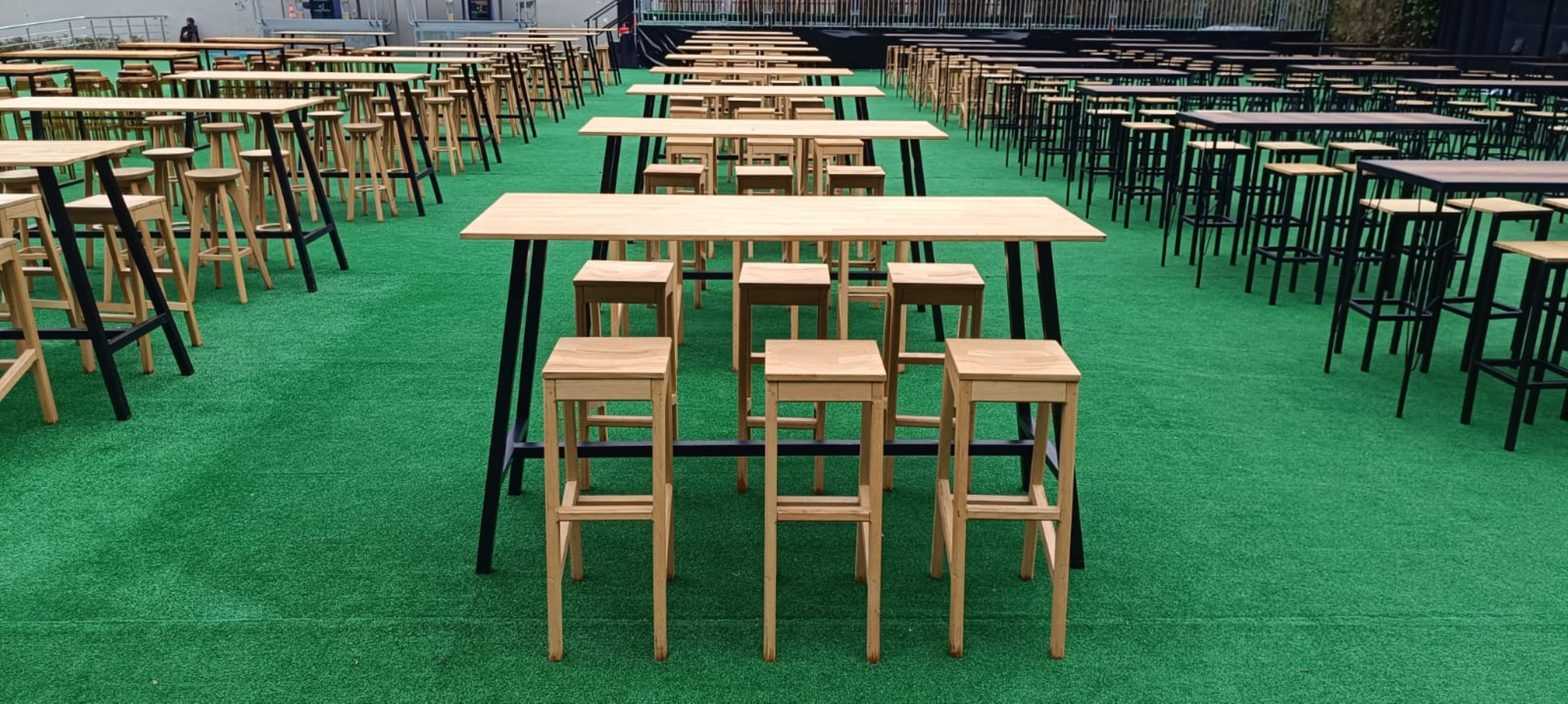 Ahşap Tike Bar Taburesi