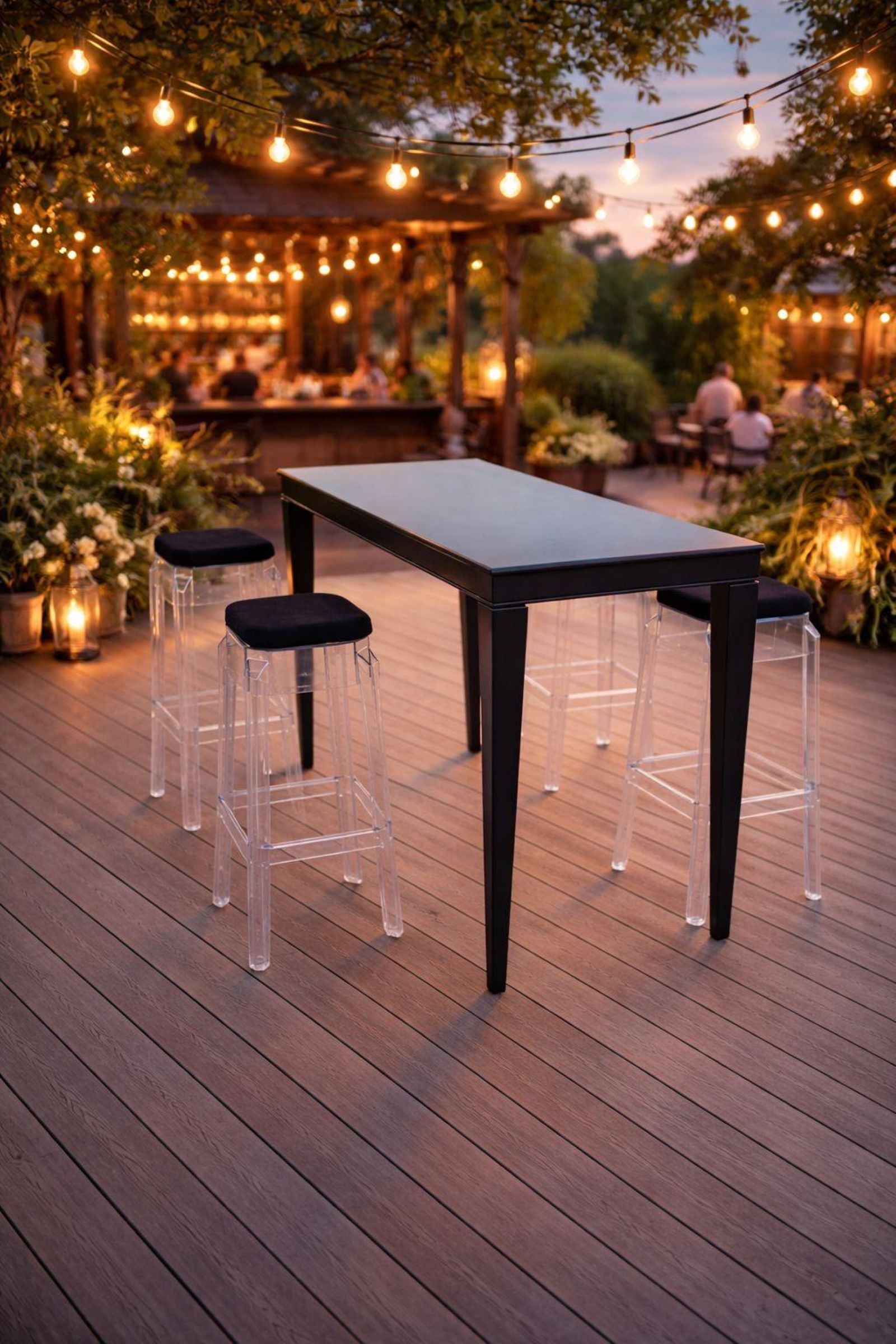 Siyah Prizma Bar Masası