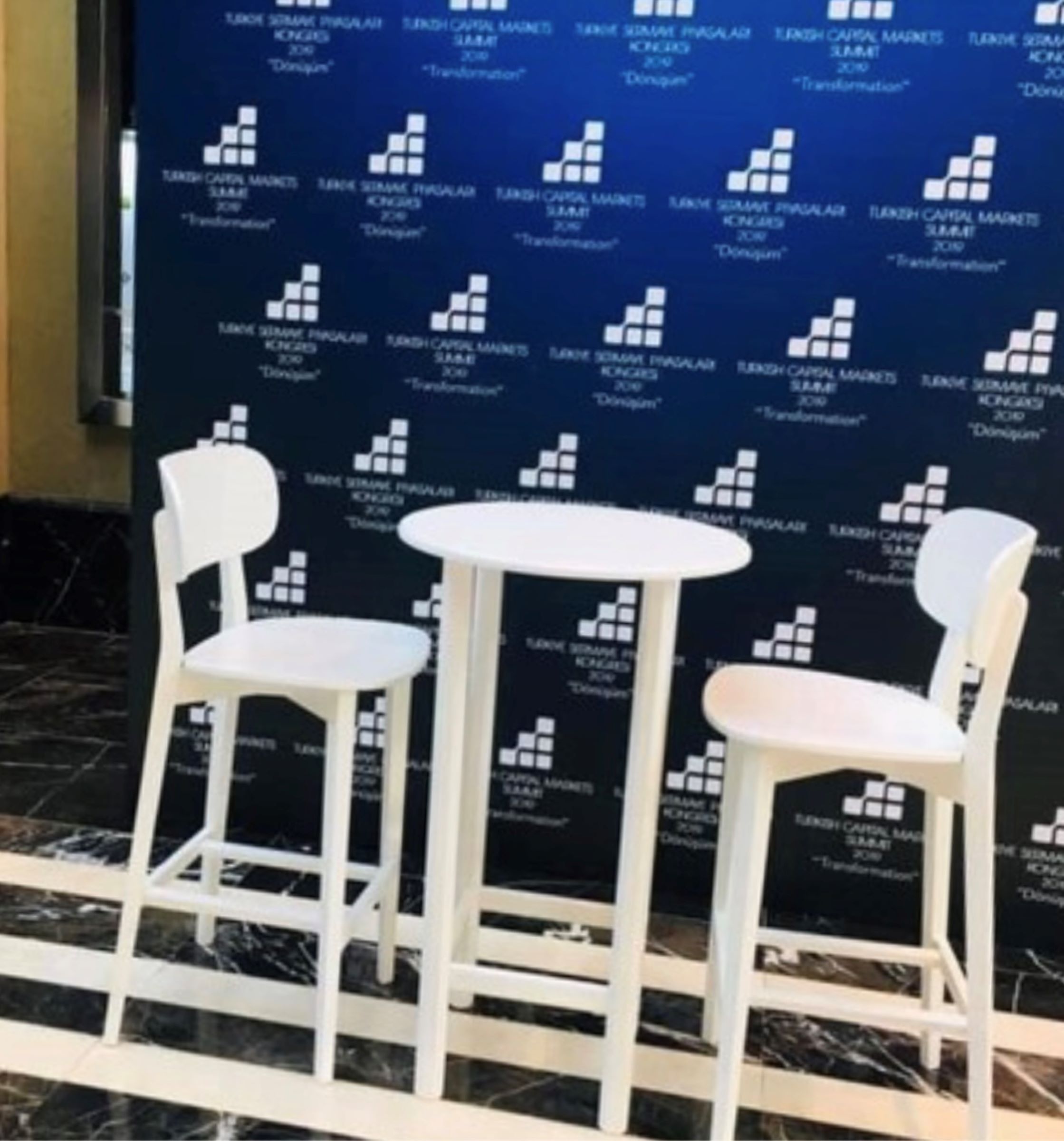 Beyaz Mondena Bar Taburesi