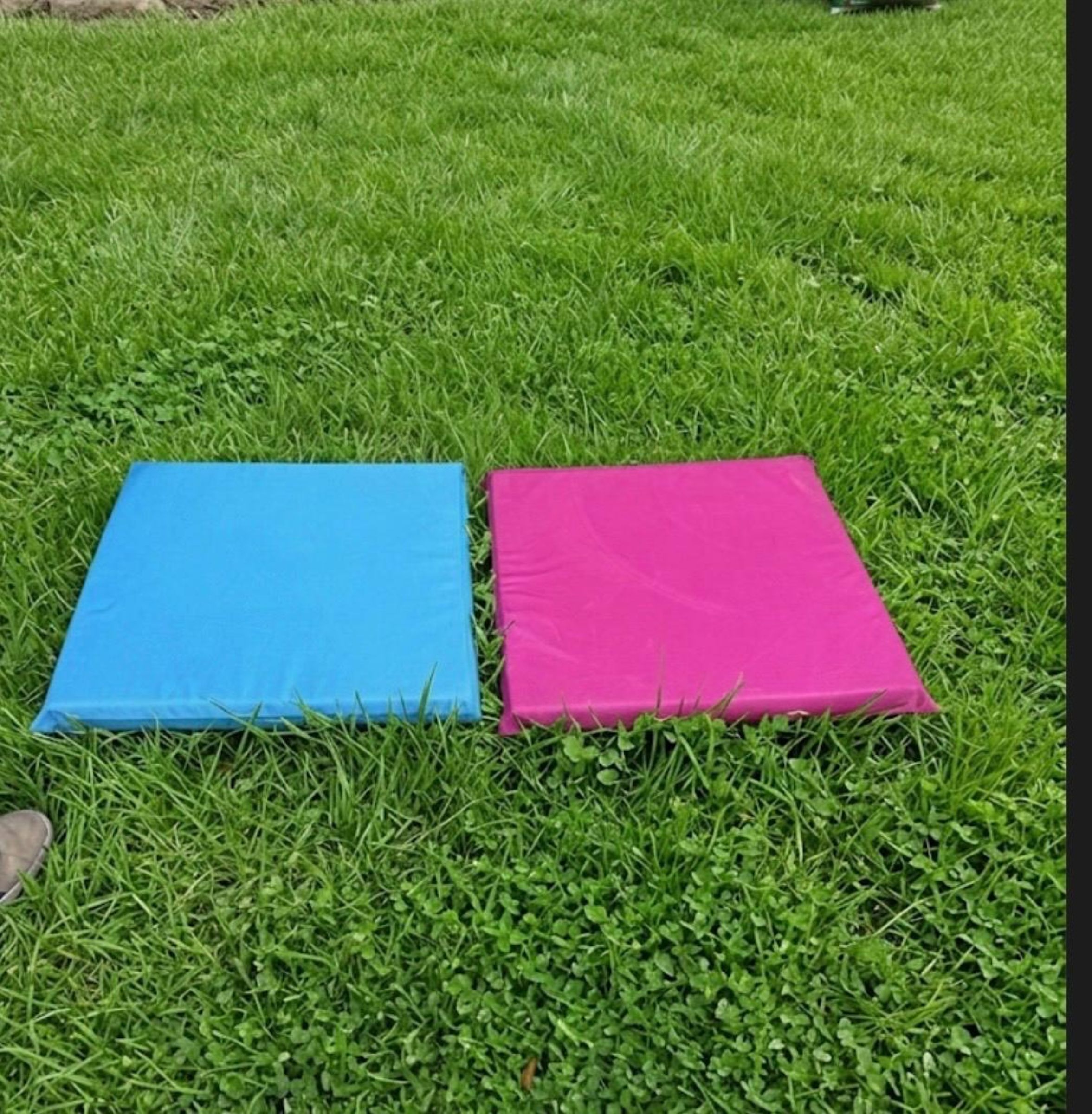 Kare Minder - Pembe/Mavi