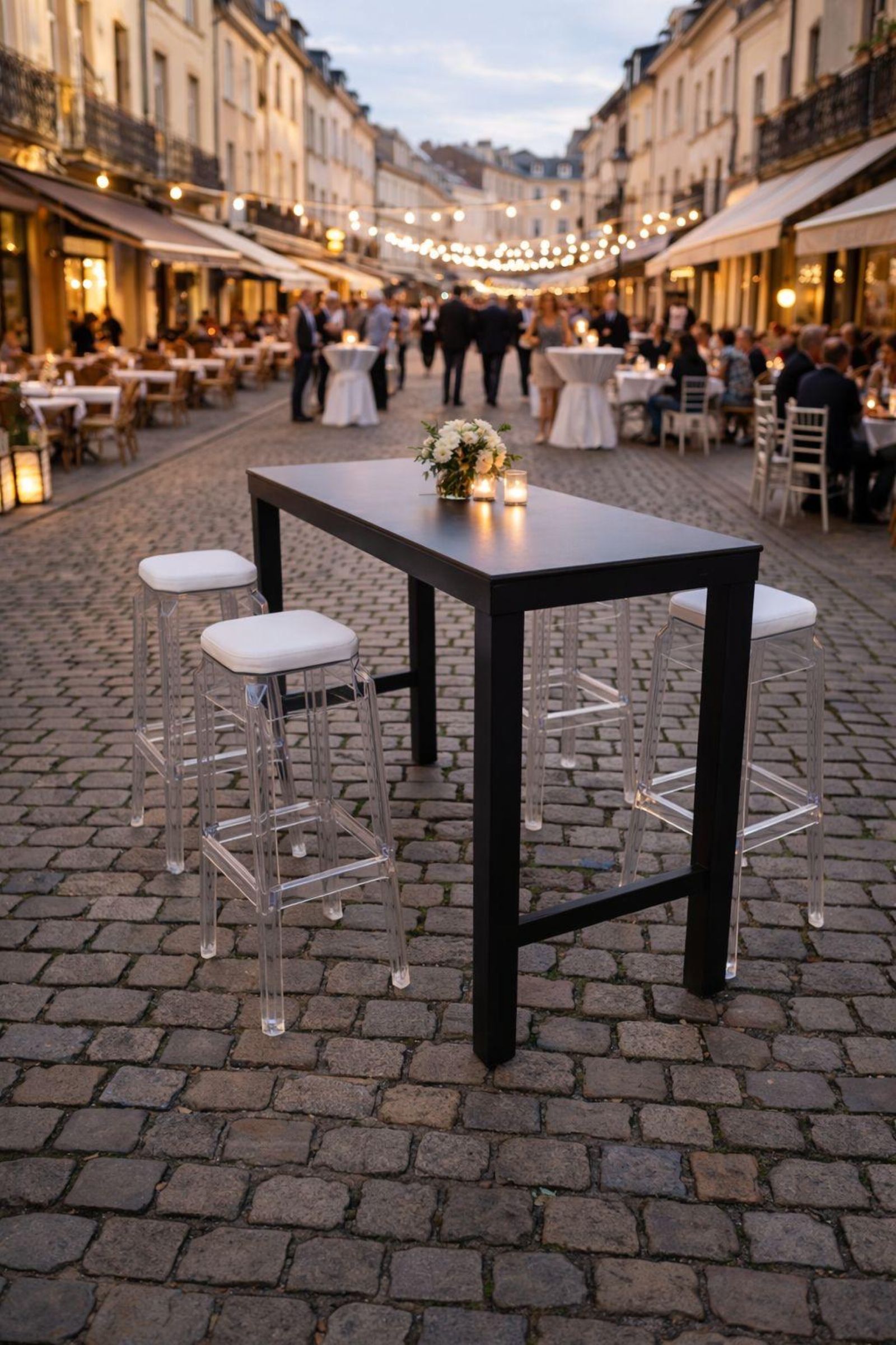 Siyah Loft Bar Masası